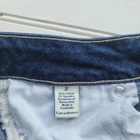 Simply Vera Wang Straight Jeans Women’s Dark Wash Blue 28x26 Stretch Sz 2 J9 - Picture 3 of 11